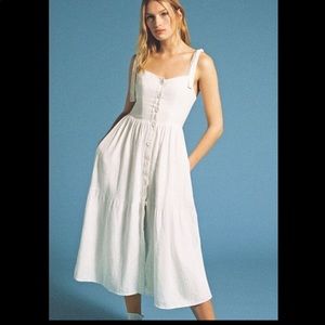 NWT Positano Tie-Shoulder Midi Dress